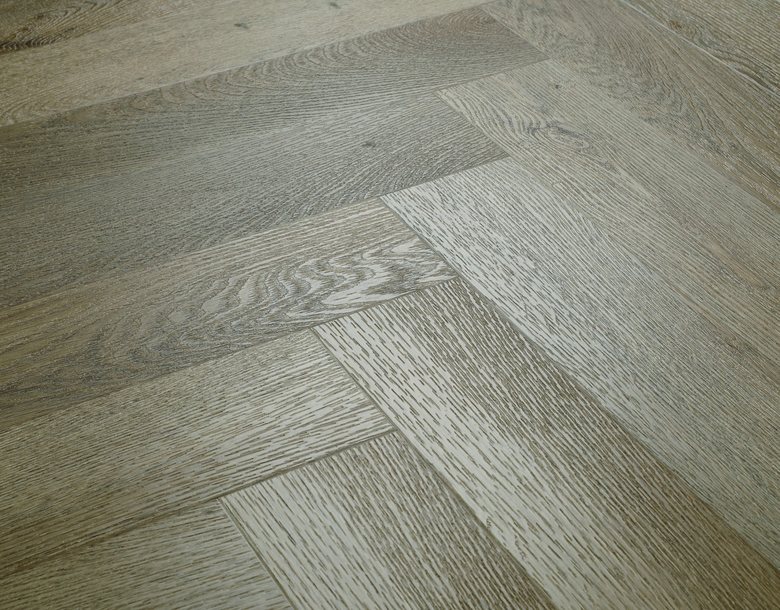 Herringbone flooring, close view